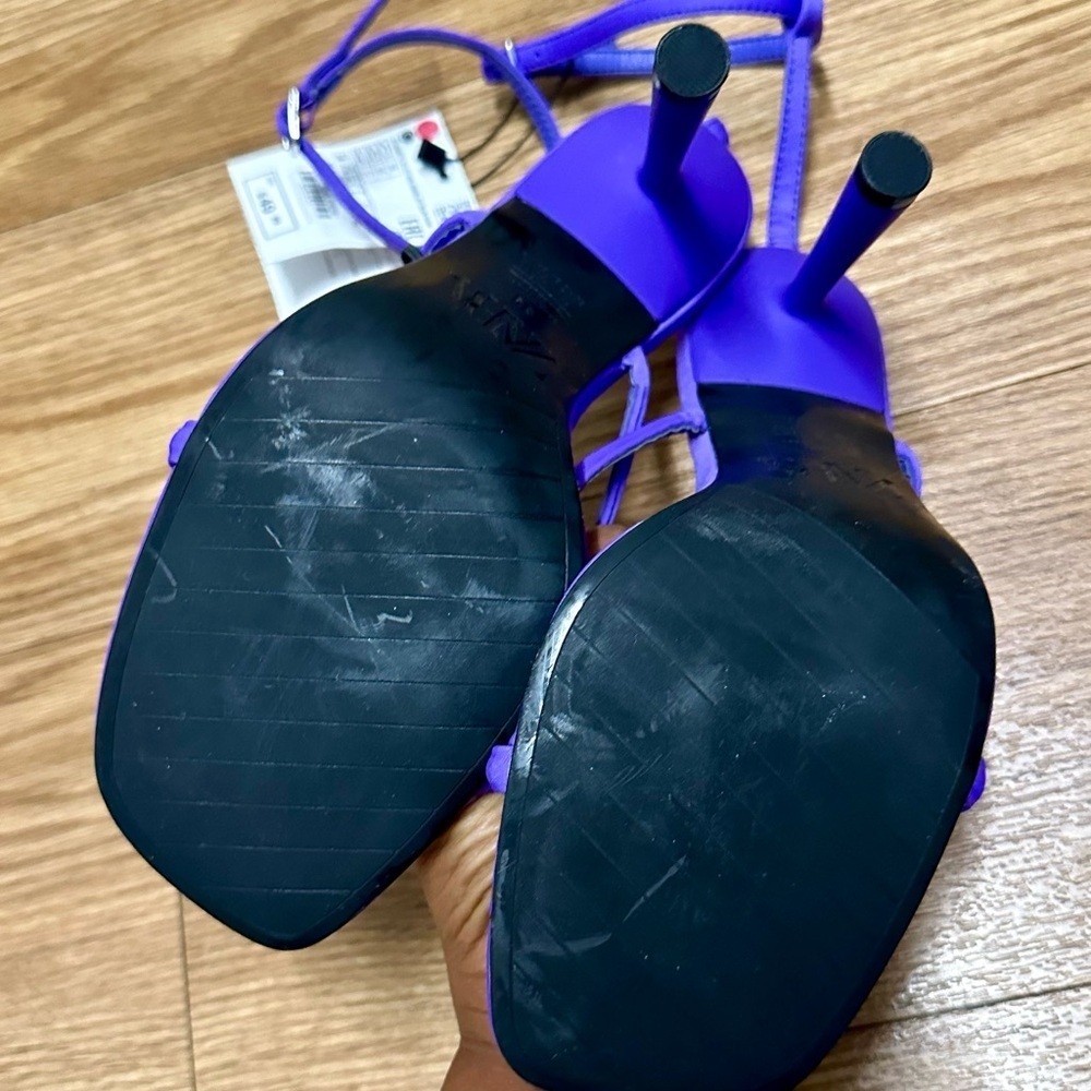 ZARA Purple open toe sandals - Picture 10 of 11